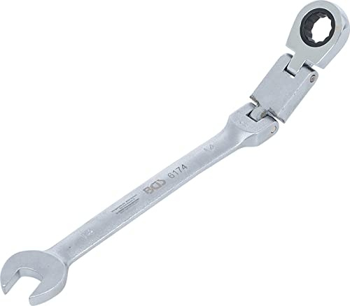 BGS 6174 | Llave combinada con carraca de doble articulación | angulable | 14 mm