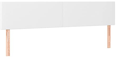 vidaXL Sänggavlar vit 200x5x78/88 cm konstläder