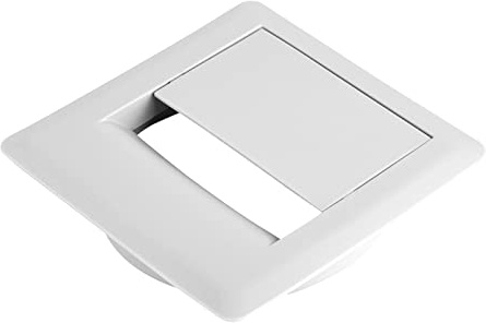 2 Stück SOTECH Kabeldurchführungen weiß Kabeldurchlass aus Kunststoff | Einlass-Ø 80 mm Gesamtmaß 93 x 93 mm