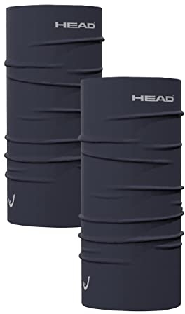 HEAD Original Tube Plain, Multifunktionstuch 2er Pack (Nachtblau) Onesize Unisex Schlauchschal Herren Damen Winter Neckwarmer Winddicht Skifahren Radfahren UV Schutz Schlauchtuch