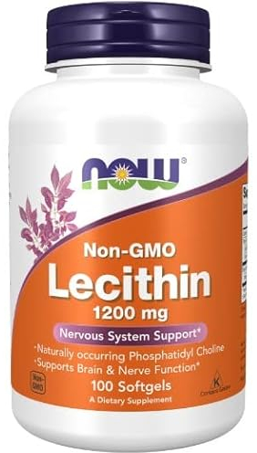 Now Foods, Lécithine de soja 1200 mg 100 gélules molles