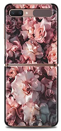 AMNOUR für Zflip4 Handyhülle für Samsung Z Flip3 5G z Flip 3 5G zFlip Handyschale Mobiltelefon Pink Rose Bling, B12, für Z Flip3 5G