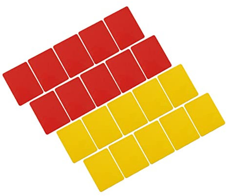 Abaodam Referee Cards for Football Soccer Match 20pcs Pvc Red Yellow Cards Portable Professional Referee Kit Multi-function Standard Soccer Match Accessory