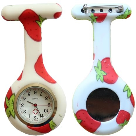 pe@mak Nurse Watch Schwesternuhr Silikon Krankenschwesternuhr Pulsuhr Kitteluhr Pflege