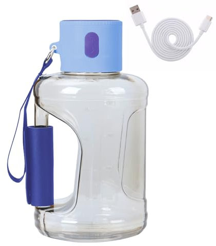 Saterkali Hydrogen Water Bottle,Hydrogen Water Generator, Portable Hydrogen Rich Water Glass, 1.5L 1 Set High-Capacity Hydrogen Water Bottle,Improve Sports Performance Relax Your Muscles Blue