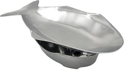 perfk Gegrillte Fischplatte, fischförmiges Backblech, einfache Fischplatte mit Ofen-Fischgrill, 41.2x18.2x5.8cm