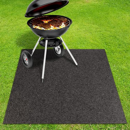 KARAT Tappetino protettivo per barbecue, per barbecue a gas o a carbonella, per barbecue a carbonella, per barbecue a pavimento, per esterni e balcone, Dalton, 200 x 200 cm