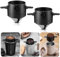 DBAILY Filtro de café, 2 filtros de café reutilizables, filtro de café de camping, filtro de café de acero inoxidable, no requiere papel de filtro, fácil de transportar para hacer café manual