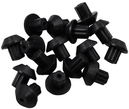ANCLLO 16pcs Gas Stove Footstools, Black Rubber Cover, Compatible with Anti-Rust Rubber Feet, Gas Stove Burner Grate Feet, Compatible with PD040035, PD040075, AP5316217, VGS