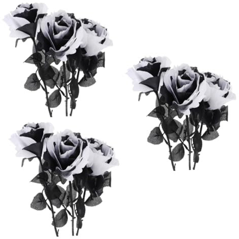 STOBAZA 9 STK Künstliche Halloween-Rose Blumenornamente Blumenvasen dekorativ Vasendekor hochzeitsdeko Halloween Costume Heimdekoration Partyzubehör Party dekorative Requisite Plastik