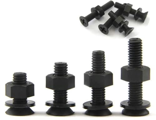 Nylon-Senkkopfschraube, Mutter, Unterlegscheibe, Isolierung, Flachkopfschraube M2, M2,5, M3, M4, M5, M6, Länge: 4–40 mm, M2,5–10 mm, 50 Sätze