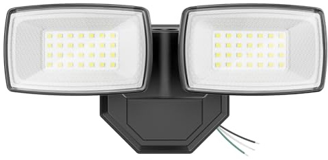 Onforu 3200LM Flood Lights Outdoor, 32W 6500K LED Security Light Switch Controlled, IP66 Waterproof Outdoor Lights, Wall Mount Exterior Flood Light with 2 Adjustable Heads Floodlights Outside