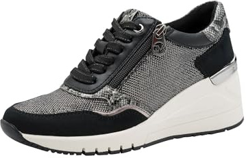 Marco Tozzi dam av Guido Maria Kretschmer 2-83703-45 sneakers, svart comb, 39 EU, Svart kam, 39 EU