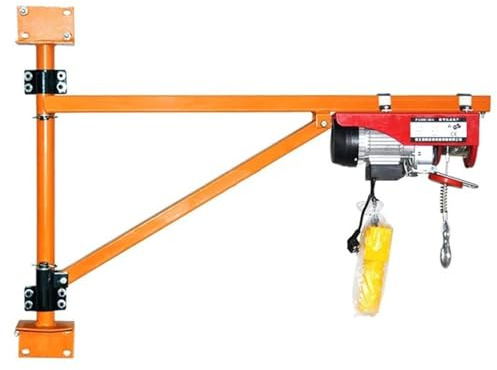Electric Hoists 220V 200KG Household Electric Hoist Wall Bracket Crane Portable Small Lifting Crane For Home Decoration Lifting Tool