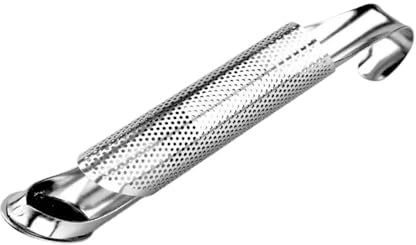 Infusor de té de acero inoxidable creativo con forma de tubo de metal, filtro colgante para taza y tetera