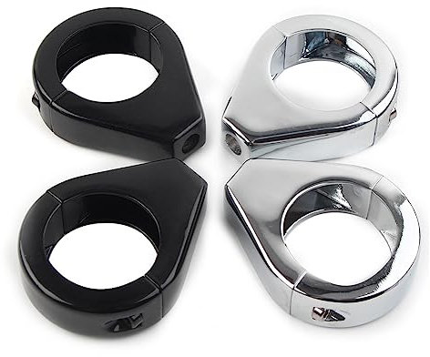 FSFYUK 39mm 2 stücke Gabel Klemme blinker Klemmen für Softail Halterung, schwarz Motorrad Accessary