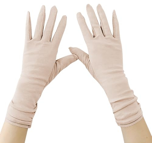 Faxianther Damen Sommer Autofahren Handschuhe Lang Sonnenhandschuhe Rutschfest Touchscreen Handschhuhe UV Schutz Fahrhandschuhe Touchscreen Sporthandschuhe Fingerhandschuhe Ice Silky Gloves