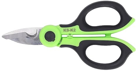 TOOLSGO Pelacables de fibra óptica, tijeras dentadas de acero inoxidable, herramientas multiusos para cortar cables de telecomunicaciones e instalación de fibra