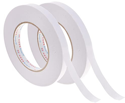 Gatuida 2rolls Double Sided Tape Sticky Paper Adhesive Tapes for Crafts Roll Card Making Supplies