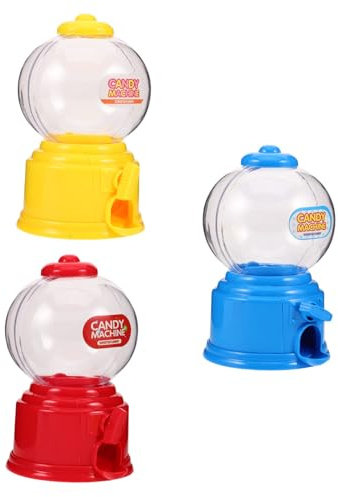 MAGICLULU 3pcs Mini Candy Machine Sweet Dispenser Cute Plastic Sweet Vending Machine for Desktop Boys and Girls Snack Container Party Favor Birthdays