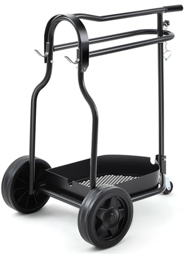 BBTO 300 Lbs Portable Saddle Rack Foldable Rolling Saddle Rack Grooming Box Cart Heavy Duty Horse Tack Organizer for Stable Storage Moving Transport Supplies, 35.4 x 35.4 x 21.6 Inch