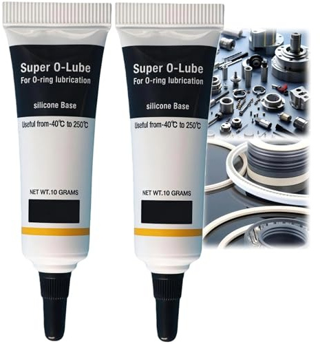 2PCS Silicone Grease for O-Rings, White Lithium Grease, Silicone Lubricant for Rubber Seals, Plumbers Silicones Greases Tube for Long-Lasting Protection, Waterproof Lubricant for Faucets, Valves &More