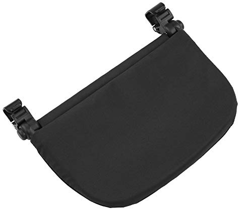 Changor Extension de Repose-pieds pour Poussette de bébé, Réglable à 3 Vitesses, Accessoire de Support en Tissu Oxford pour Poussette YOYA VOVO, Noir et Gris, 32x21cm (Noire)