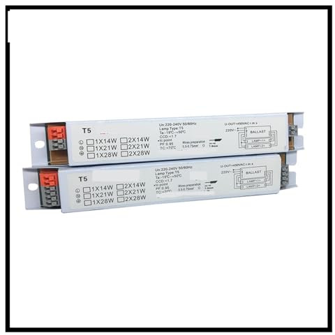 reattore elettronico 2 pz 220-240 V AC 1x14 W/1x28 W/2x14 W/2x28 W Ampia Tensione T5 Alimentatore Elettronico Lampada Fluorescente reattori(T5 1x28W)