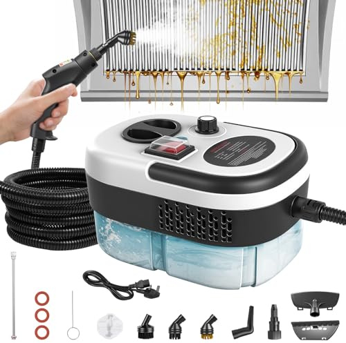 Steam Cleaner hand held, Portable High Pressure Steamer Cleaning for Home with 13 pcs Accessories, 6 Speeds, 15s Heat Up, 1.2L Multi, 2500w car steam cleaner for Floors, Kitchen, Bathroom, Upholster