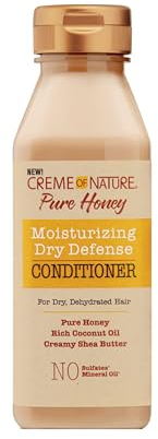 Creme of Nature - Pure Honey - Après-Shampoing Nourrissant à base d'Huile de Coco, Beurre de Karité et Miel - Soin des Cheveux Bouclés Frisés Crépus - Sans Sulfates - Flacon de 355ml