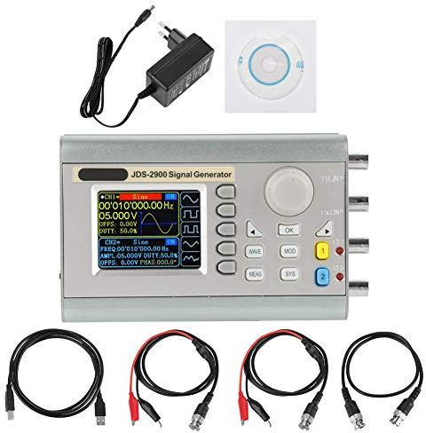 Akozon DDS Generador de Señal Digital, Controlar la Frecuencia Sinusoidal, Doble Canal AC100-240V JDS2900(15MHz)