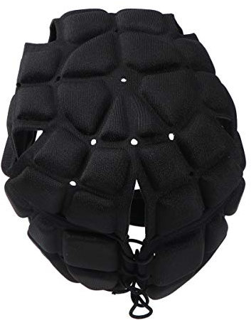 LIOOBO Rugby Helm kopfschutz Kopfbedeckung fußball fußball Scrum Cap kopfschutz Softshell schutzhelm für Kinder Jugendliche (schwarz)