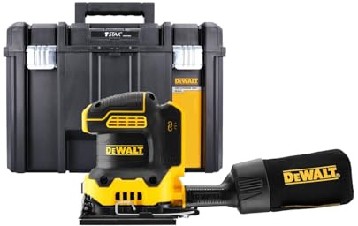 Dewalt DCW200N 18V Brushless 115mm Palm Sander Body in Case - No Tote Tray