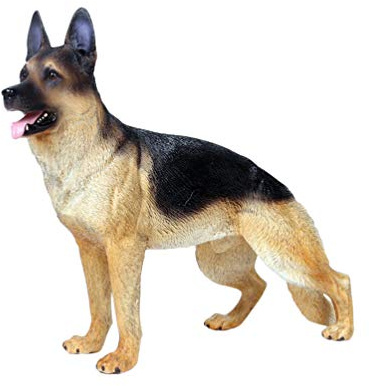 Healifty Figurine de berger allemand - Figurine de chien animal - Jouet de jardin - Statue de chien loup - Statue de chiot pour extérieur pelouse cour jardin statue ornement