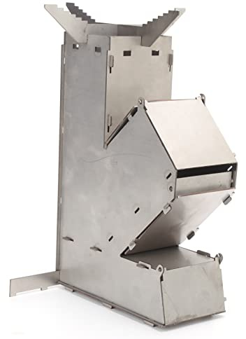 Agatige Réchaud de Camping, réchaud Portable réchaud à Bois détachable avec Sac de Rangement pour randonnée en Plein air randonnée Pique-Nique Barbecue
