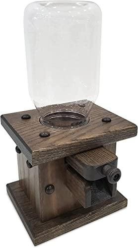 Amish Crafted Wooden Candy Dispenser - Amish Handmade Containers & Storage For Gummy Or Peanut- Wood Storage Gumball Machine For Skittles Or M&Ms - Cereal Dispenser Countertop (Antique Slate)