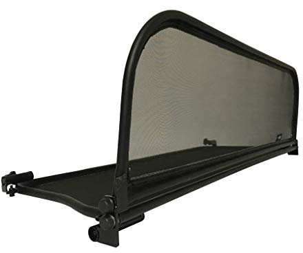 PureWind Windschott kompatibel mit BMW Mini 2 R52 / R57 Baujahr 2004-2016 (Schwarz) – Windschott Universal mit Schnellverschluss inkl. Tasche