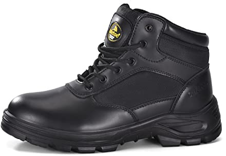 S3work shoes homme / femme militaire, chaussures de sécurité m - 8515, antistatique, imperméable, cuir respirant, semelle intérieure légère et confortable, bout en acier, plaque en acier, côté zippé