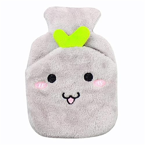 MyrRhe Mini-Cartoon-Katzen-Handwärmer – tragbare Tier-Wärmflasche mit weicher Samthülle (Farbe: D, Größe: 1)