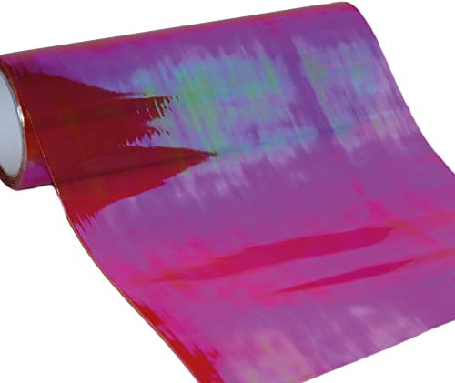 Autoscheinwerfer Tönungsfolie dreilagige selbstklebend Chamäleon Oilslick Effekt Schutzfolie Universal Rücklicht-Nebellicht 30 cm x 100 cm (Chamäleon Oilslick Rot)