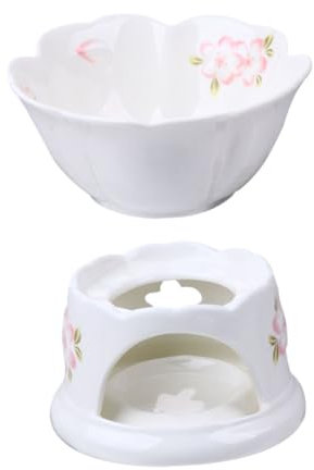 TOPBATHY Chocolate Cheese Fondue Pot Ceramic Melting Stove for Kitchen Supplies for Chocolate Melting Cup and Cheese Pot for Fondue Night Family
