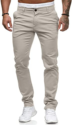 Männer Klassische Casual Stretch Cargo Hose Leichte Hosen Twill Sweatpants Hosen Herren Mode Joggers Baumwolle Lange Elastische (Grau,Small)