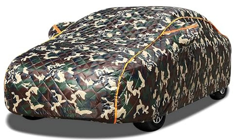 Hagelschutz-Autoabdeckung für VW Touran 2010–2015, wasserdichte Vollgarage für den Außenbereich, Allwetter, kratzfest, staubdicht, schneefest, verdickte Baumwolle gefüttert, Hagelfahrzeugabdeckung,