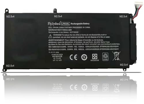 FlyZythrol 60Wh LP03XL laptop battery Compatible With HP Envy 15-AE 15-ah | 15T-AE000 15-ae009na 15-ae100 15-ae020TX Envy M6-P M6-P113DX 807211-241 805094-005 TPN-C121 HSTNN-DB6X HSTNN-UB6R 807211-121