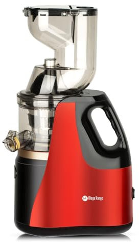 Maya Range Cold Press Juicer Machines, Slow Masticating Juicer with 80mm &1.0L Hopper for Whole Fruits and Vegetables, 200W Self Feeding High Yield Juice Extractor, BPA Free