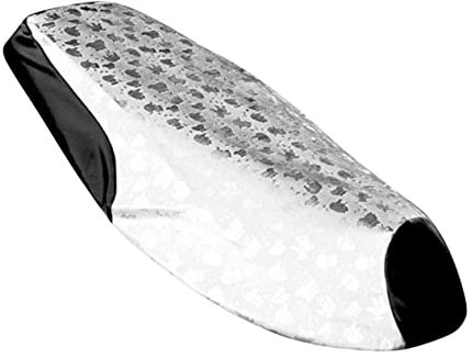 Mikinona Pu Sitzbezug Und Uv-Schutz Druck Für Elektroroller Und Motorräder Silber Flexibel Und rutschfest Ergonomisch Gepolstert
