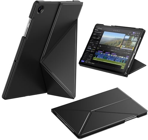 EasyAcc Custodia Cover Compatibile con Samsung Galaxy Tab A9+ / A9 Plus 11 Pollici 2023 SM-X210/ X215/ X216 Tablet, con Supporto Pieghevole, Nero