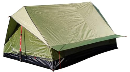 Campingtält – stånglöst vandringstält | andningsbart vandringstält, utomhustält, bärbart resetält, ventilerande väderbeständigt 1–2 persontält för camping jakt vandring utomhus