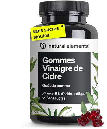 Apfelessig Gummies – 120 Gummibärchen mit Apfelessig, Vitamin B6, B12, Folsäure und Jod – vegan, optimal dosiert, ohne Zusatz von Zucker – in Deutschland entwickelt & laborgeprüft