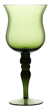 LIANTIAN Copa Francesa de Base Alta, Exquisita Copa para Vino Dulce, Copa Colorida para reuniones Familiares.(Green,Cup)